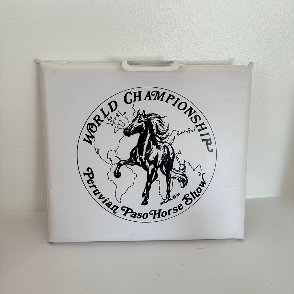 World championship horse show seat cushion